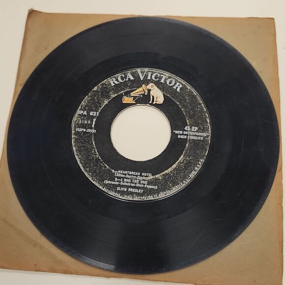 Elvis Presley Heartbreak Hotel I Was The One Honey Honey 45 RPM Vinyl Record - Picture 1 of 4